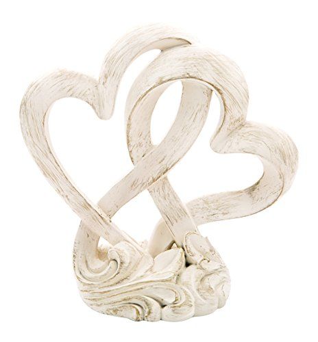 Fashioncraft 2509 Vintage Style Double Heart Design Cake Topper/Centerpiece Heart Wedding Cake Topper, Heart Wedding Cakes, Intertwined Hearts, Heart Cake Topper, Love Cake Topper, Wedding Cake Tops, February Wedding, Rustic Wedding Cake Toppers, Floral Wedding Cakes