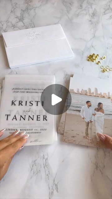 Kristi Tu on Instagram: "I DIY’d our save the dates and love how they turned out. I printed my photo cards through @zazzle and printed on the vellum overlay and saved so much making these on my own.

💍 All items are linked on my Amazon storefront

🌟 We are still looking for 
- Videographer
- Florist
- Live painter

Follow for more wedding content! 

#zazzlemade #zazzlepartner #zazzlewedding #weddinginspiration #weddingideas #savethedate #savethedatecards #savethedatephotos #engagementphotos #velluminvitation #vellumpaper #diysavethedate #socalwedding #southerncalifornia #weddingplanning #savethedateideas #diywedding #socalweddings #savethedates #2024bride #bridetobe" Live Painter, Vellum Overlay, Engagement Invitation Cards, Wedding Content, Diy Save The Dates, Vellum Cards, Zazzle Wedding, Socal Wedding, Save The Date Photos