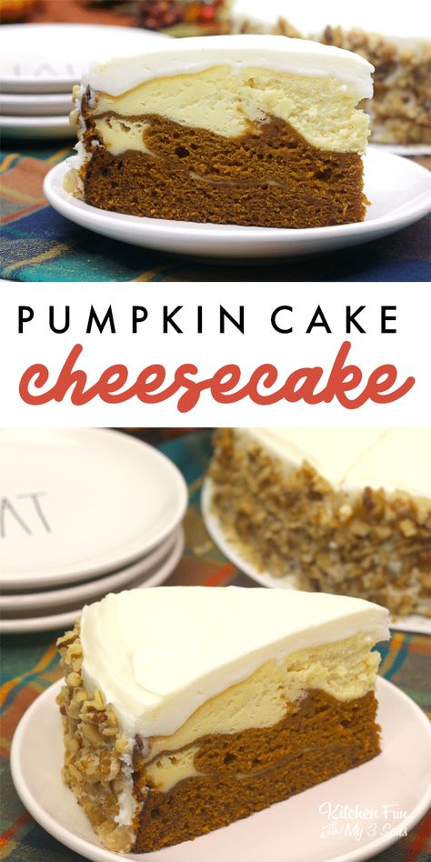 Dessert With Pumpkin, Pumpkin Cheesecake Cake, Fall Cheesecake, Fall Desserts Pumpkin, Desserts Pumpkin, Pumpkin Treats, Layered Dessert, Pumpkin Cheesecake Bars, Pumpkin Bundt Cake