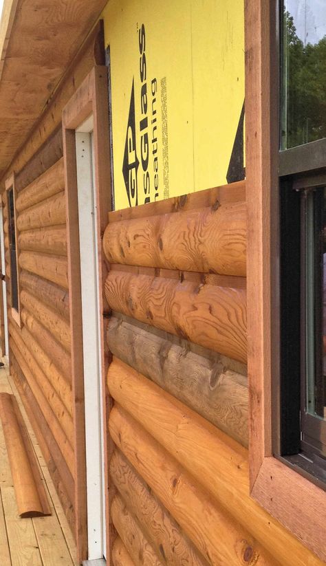 Cabin Siding, Log Siding Exterior, Log Cabin Siding, Log Cabin Exterior, Wood Siding Exterior, How To Build A Log Cabin, Cabin Interior Design, Cedar Log, Log Cabin Interior