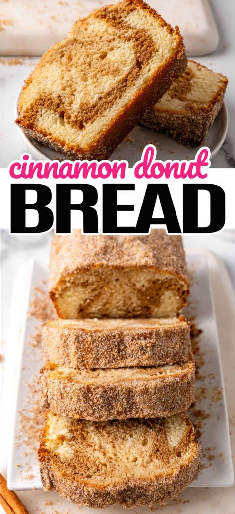 Cinnamon Swirl Donut Bread, Cinnamon Sugar Donut Bread, Quick Cinnamon Bread, Cinnamon Doughnut Bread, Cinnamon Sugar Donut Sweet Bread, Bread Maker Cinnamon Rolls, Cinnamon Donut Bread Recipe, Cinnamon Donut Bread, Cinnamon Streusel Bread