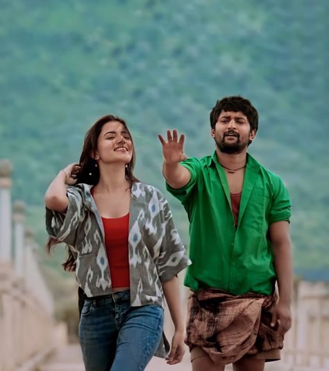 Krishnarjuna Yuddham Movie Photos, Sauth Hiroin Hero Hd Photo, Couple Background, Girl In Rain, New Movie Images, Editing Images, Song Images, Kiss Images, Love Cartoon Couple