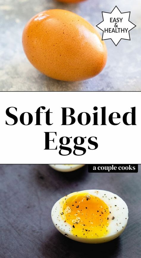 Here's how to make soft boiled eggs! This cook time results in a golden runny yolk and firm whites every time. Perfect for breakfast or atop ramen. #softboiledeggs #softboiled #eggs #easyeggs #softboiledegg #boiledegg #breakfastrecipe Runny Boiled Egg, Soft Boiled Eggs Recipe, Easy Peel Eggs, Making Hard Boiled Eggs, Perfect Hard Boiled Eggs, Runny Eggs, Deviled Eggs Easy, Couple Cooking, Boiled Egg Diet