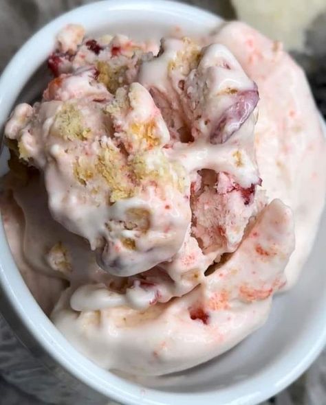 Easy Recipes Group | strawberry cheesecake ice cream | Facebook Strawberry Cheesecake Ice Cream, Cheesecake Ice Cream, Ice Cream Ingredients, Strawberry Cheesecake, Fresh Strawberry, Granulated Sugar, 1 Cup, Easy Recipes, Cheesecake