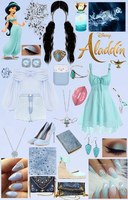 Jasmine Bounding Outfits, Princess Jasmine Aesthetic Outfit, Princess Jasmine Dress Inspired Outfits, Jasmine Outfit Ideas Disney Princess, Jasmine Disney Outfit, Jasmine Dress Inspired Outfits, Princess Style Outfits, Jasmine Outfit Ideas, Disney Character Outfits Women