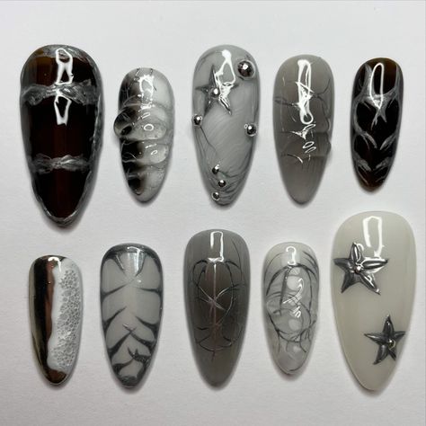 armageddon nailzz for Deyna ⛓️ @aespa_official #pressonnails #nails #nailart #darknails #aespa #armageddon #kpop #kpopnails #nailinspo Aespa Nails, K Pop Nails, Idol Nails, Aespa Armageddon, Kpop Nails, Dark Nails, Nails Nailart, Nails Inspiration, Press On Nails