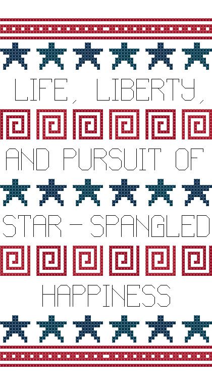 free cross stitch pattern - star spangled happiness Patriotic Cross Stitch Patterns, Charts Patterns, Patriotic Cross, Snowflake Cross Stitch, Freebies Pattern, Free Cross Stitch Pattern, Cross Stitch Freebies, Cross Stitch Letters, Patriotic Decor