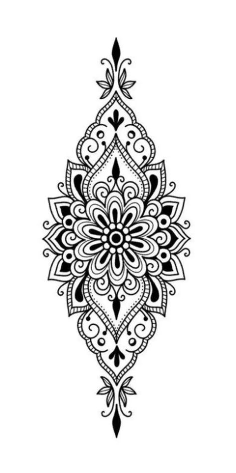 Ornamental-inspired Tattoo Drawings Mandala Tattoo Mann, Snowman Tattoo, Ornamental Tattoo Design, Simple Mandala Tattoo, Mandala Tattoos For Women, Henna Tattoo Stencils, Mushroom Tattoos, Tattoo Henna, Muster Tattoos