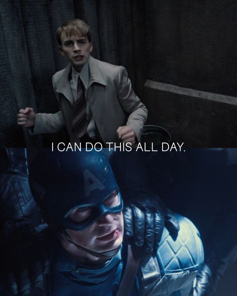 Captain America: The First Avenger
"I can do this all day." scene I Can Do This All Day Captain America, Captain America The First Avenger, The First Avenger, First Avenger, Captain America, Avengers, The First, I Can, Canning