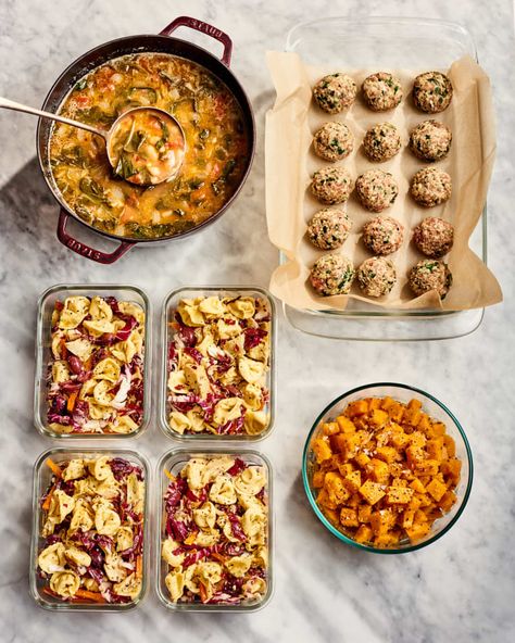 A Meal Plan for a Week of Fall-Inspired Mediterranean Meals | Kitchn Healthy Fall Dinner, Whole 30 Meal Plan, Cut Butternut Squash, Mediterranean Meals, Whole30 Dinners, Meal Prep Plans, Sauteed Kale, Power Hour, Feel Good Food