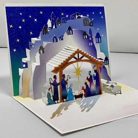 25+ Beautiful Handmade Pop-Up 3D Cut Out Christmas Greeting Cards of 2019 | Designbolts Handmade Christmas Cards Ideas Creative, Christmas Pop Up Cards, Christmas Greeting Cards Diy, Pop Up Christmas Cards, Christmas Greeting Cards Handmade, 3d Christmas Cards, Pop Up Greeting Cards, Santa Christmas Cards, Crochet Angel