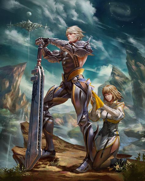 Wol & Sarah Mobius Final Fantasy, Pop Art Pictures, Final Fantasy Xii, Warcraft Art, Fantasy Role Playing, Roleplay Characters, Final Fantasy Art, Fantasy Pictures, Fantasy Male