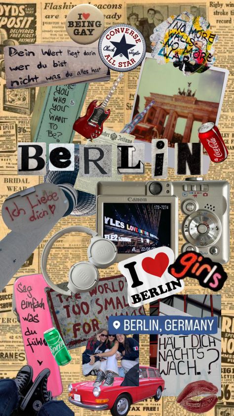 #berlin #deutschland #shufflefyp #wallpaper #vibes #vintage Berlin Germany Travel, Wallpaper Vibes, Germany Vacation, Travel Collage, Berlin City, Collage Poster, Aesthetic Collage, Berlin Germany, Vintage Wallpaper