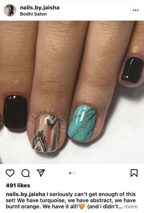 Spring Nails Simple, Western Nail Art, Nail Ideas Spring, Turquoise Nail Designs, Aztec Nail Art, Rodeo Nails, Summer Nail Art Designs, Cowboy Nails, Short Coffin Nails Designs