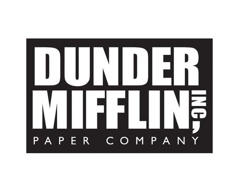 Dunder Mifflin logo sticker. A must-have for any fan of The Office! #theoffice #dundermifflin . #Office_Merchandise #Office_Graphics #The_Office_Mugs #Inc_Logo Office Merchandise, Printer Desk, Kevin Malone, Office Graphics, The Office Mugs, Scranton Pennsylvania, Jim Pam, Inc Logo, Office Icon