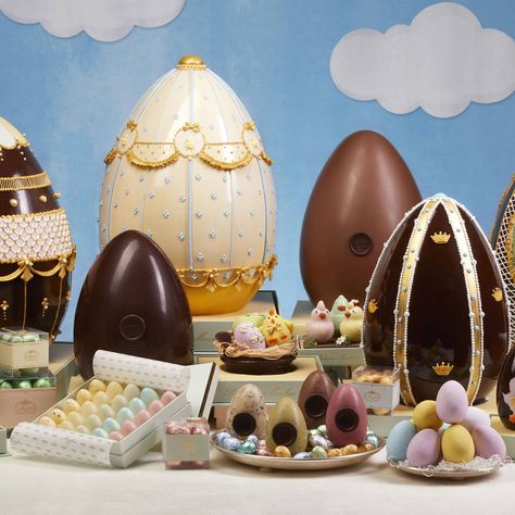 Easter Eggs Decoration, Luxury Easter Eggs, Eggs Decoration, Luxury Easter, Chocolate Easter Eggs, Fortnum Mason, Chocolate Shells, Easter Eggs Chocolate, Fortnum And Mason