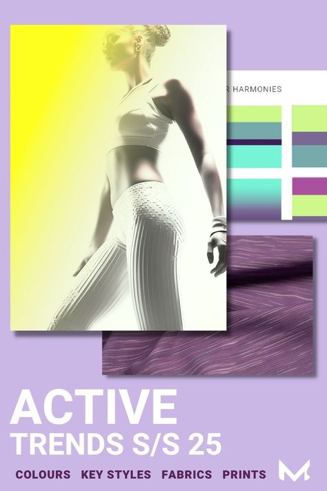 Active Wear Color Palette, Active Wear Trends 2024, Fitness Banner, Modest Sportswear, Activewear Design, Pantone Trends, Color Consultant, Trend Council, Activewear Trends