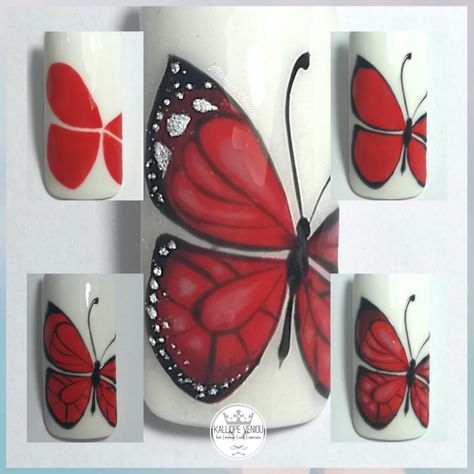 Butterfly step by step #nails💅 #nailart #masterclass #butterfly🦋#lesson #stepbystep #nailarteducation #nailartist #marinaveniou #nailartseminars #trusttheexperts #learningmakesyouhappy Step By Step Nail Art Designs, Butterfly Nails Step By Step, Nails Art Step By Step, Nails Step By Step Design, Step By Step Nail Art For Beginners, Step By Step Nail Designs, Step By Step Nails, Cute Butterfly Nails, Butterfly Nails Design