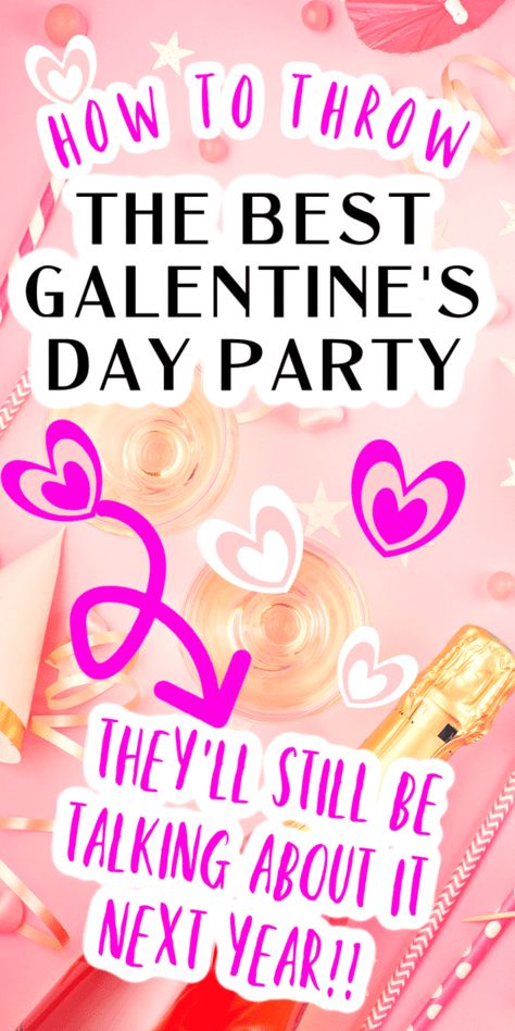 Best Galentine Day Party Ideas for a Girlfriend Valentine's Day Galentine Ideas For Teens, Valentine Party Games For Adults, February Birthday Party Ideas For Women, Christian Galentines Party Ideas Girls Night, Things To Do At A Valentines Day Party, Valentine Event Ideas, Galantines Ideas Activities, Valentine Party Ideas For Adults Friends, Galentine's Party Activities