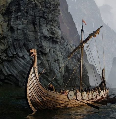 Viking Aesthetic, Arte Viking, Art Viking, Symbole Viking, Navi A Vela, Viking Life, Nordic Vikings, Viking Culture, Viking Ship