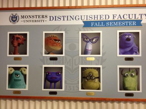 Monsters University Bulletin Board, University Bulletin Board, Hall Themes, Monster's University, Ra Programming, Door Decorations College, Dorm Themes, Ra Themes, Res Life