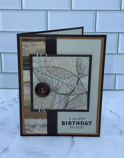 Male Greeting Cards, Birthday Candle Cards Handmade, Birthday Cards For Husband Handmade, Nature Cards Handmade, Male Stampin Up Birthday Cards, Handmade Masculine Birthday Cards, Masculine Sympathy Cards Handmade, Male Birthday Card Ideas, Homemade Men’s Birthday Cards