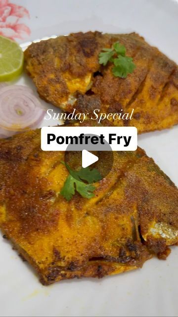 Pomfret Fish Recipe, Pomfret Fry, Pomfret Fish, Sunday Special, Fish Recipe, Indian Snacks, October 8, Fried Fish, Unique Ideas