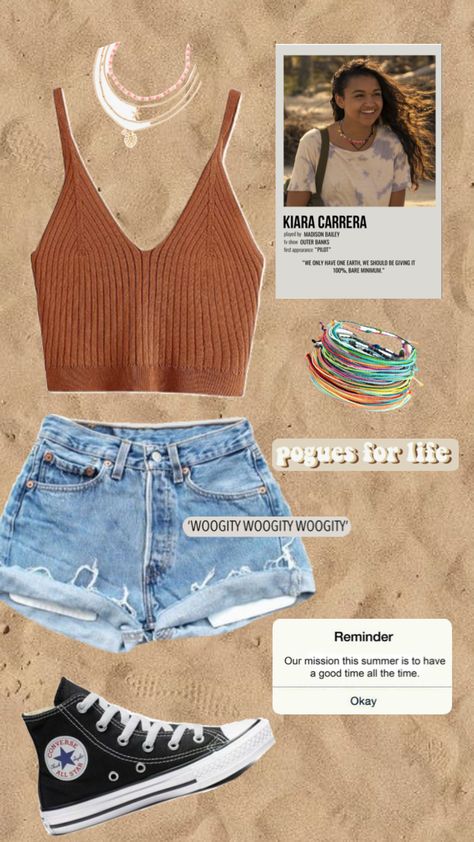 #fyp #kiaracarrera #kiara #kiaraobx #kiarainspo #kiaraouterbanks Kiara Outer Banks Style, Pogue Life Outfits, Outfit Outer, Outer Banks Outfits, Outfits 2023 Summer, Outer Banks Style, Beachy Outfits, Outfit Inspo Summer, Stylish Summer Outfits