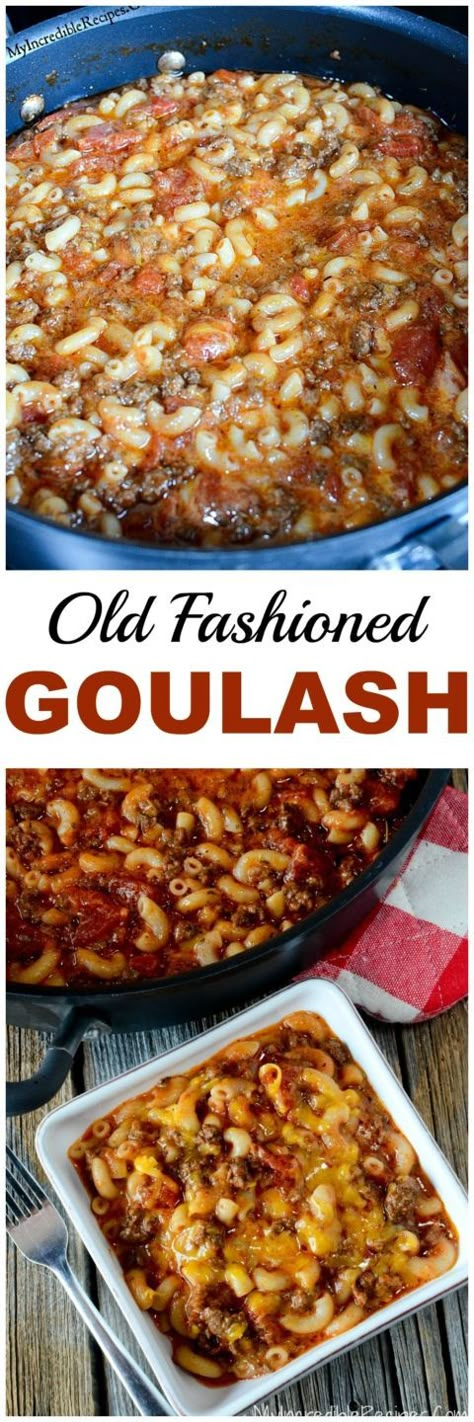 Old Fashioned Goulash, Goulash Recipe, Protein Dinner, Dutch Oven Recipes, Mouthwatering Recipes, Food Favorites, Incredible Recipes, Goulash, Oven Recipes