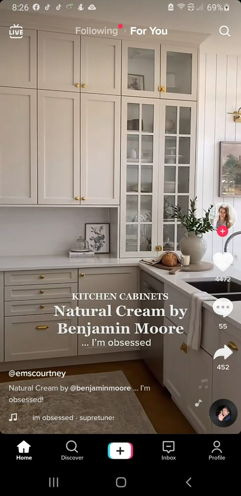 Belmont Kitchen Cabinets, Greige Shaker Kitchen Cabinets, Cabinets And Trim Same Color, Duval Kitchen Design, Galley Kitchen Beige Cabinets, Kitchen Remodel Beige Cabinets, Taupe Cabinets Kitchens, Tan And White Kitchen Cabinets, White Kitchen Beige Cabinets