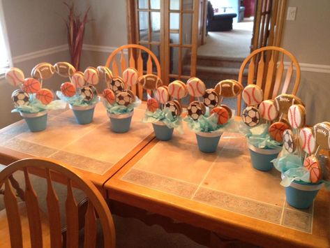 Basketball Baby Shower, Sports Baby Shower Theme, Sports Baby Shower, Sports Center, Sprinkle Baby Shower, Sports Baby, Baby Shower Supplies, Sports Birthday, Shower Centerpieces