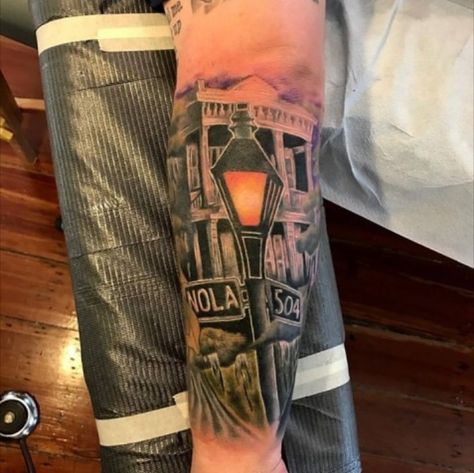 New Moon Tattoo, Louisiana Tattoo, New Orleans Tattoo, La Color, Saint Tattoo, Photo Realism Tattoo, Tiger Tattoos, Vampire Tattoo, Half Sleeve Tattoos Forearm