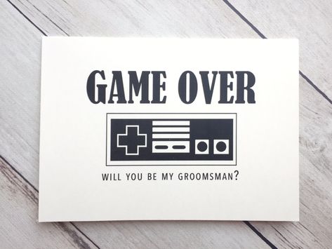 Video Game Groomsmen Proposal, Gamer Groomsmen Proposal, Groomsmen Cards, Groomsmen Boxes, Groomsman Proposal Box, Dream Proposal, Groomsman Card, Junior Groomsmen, Groomsman Proposal