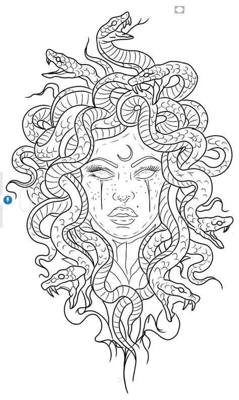 Dragon Tattoo Outline, Medusa Artwork, Medusa Tattoo Design, Half Sleeve Tattoos Drawings, Single Line Tattoo, Alien Tattoo, Medusa Tattoo, Tattoo Stencil Outline, Tattoo Style Drawings