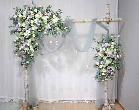 Wedding arch purple - Etsy UK Flower Arch For Wedding, Kirby Wedding, Gazebo Flowers, Arch For Wedding, Rose Peonies, Dusty Pink Weddings, White Weddings Reception, Wedding Archway, Aisle Runners