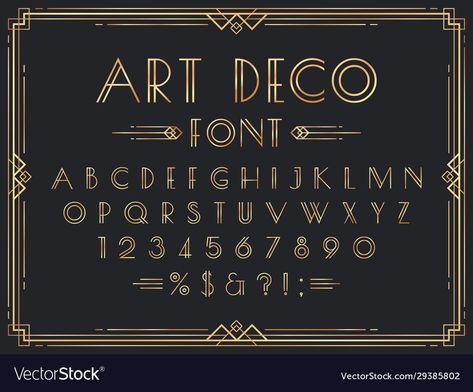 Art Deco Font Free, 1920s Font, Art Deco Lettering, Art Deco Letters, Art Deco Tattoo, Art Deco Fonts, Art Deco Font, Deco Font, Motif Art Deco