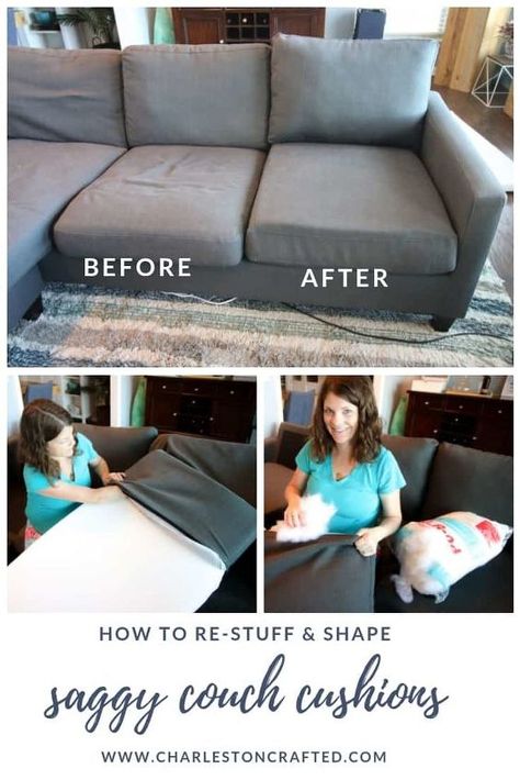 Diy Couch Cushions, Fix Sagging Couch, Ideas Armario, Couch Repair, Casa Disney, Diy Couch, Furniture Repair, Couch Cushions, Diy Furniture Couch