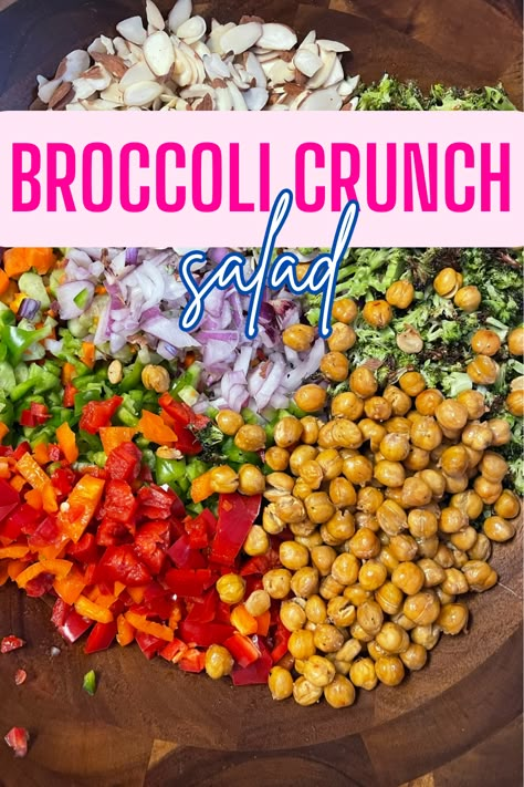 Broccoli Crunch Salad Recipes, Salad Recipes With Broccoli, Brocoli Salad Recipes, Fresh Broccoli Recipes, Broccoli Snacks, Broccoli Salad Healthy, Italian Sub Salad Recipe, Brocoli Salad, Broccoli Crunch Salad