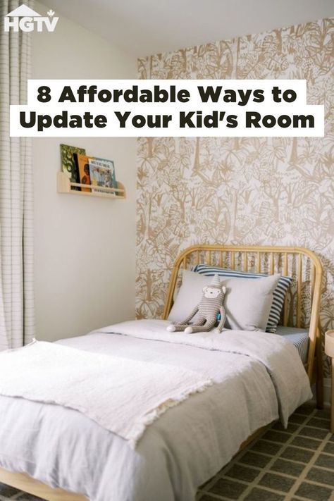 If you’re trying to keep the refresh inexpensive, don’t fret: here are eight dreamy ways to update a kid’s bedroom on a budget. 🛏️✨ Simple Kids Room Ideas, Budget Kids Room, Small Childrens Bedroom Ideas, Girl Nursery Organization, Bedroom Inspirations Diy, Baby Girl Nursery Boho, Simple Girls Bedroom, Simple Kids Rooms, Cheap Bedroom Ideas