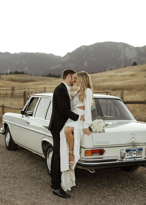 Vintage Engagement Shoot, Classic Car Wedding, Car Engagement Photos, Editorial Look, Las Vegas Wedding Photos, Untamed Petals, Classic Car Photoshoot, Vintage Engagement Photos, Vintage Groom