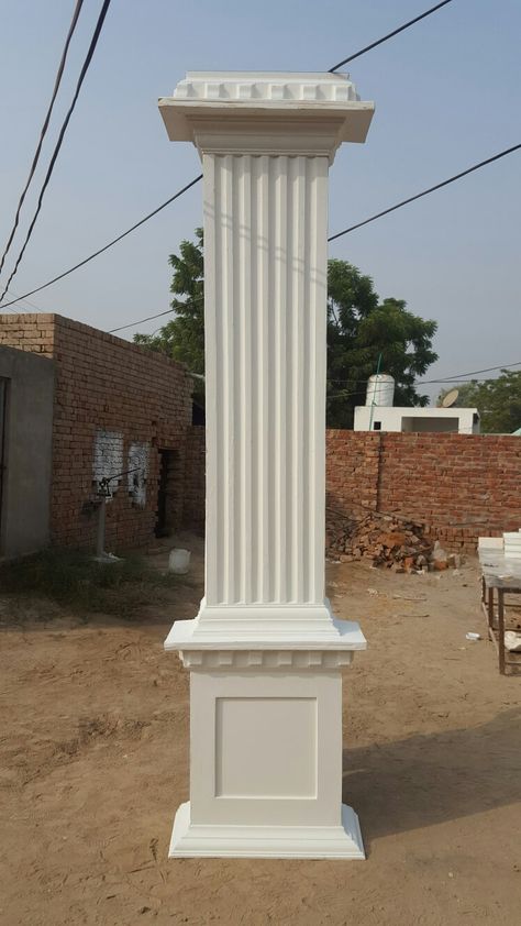 Square Pillar Design Exterior Entrance, Piller Design Ideas Modern, Pillar Moulding Design, Pilar Design Columns, Column Design Exterior, Piller Design Columns Pop, Types Of Columns Architecture, House Pillar Design, House Pillars