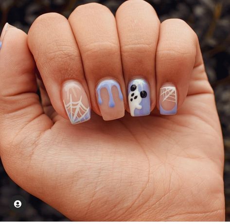 Disney Halloween Nails, Mickey Ghost, Ghost Nails, Minnie Mouse Nails, Mickey Nails, Boo Tiful, Disney Nails, Halloween Nail Designs, Halloween Nail