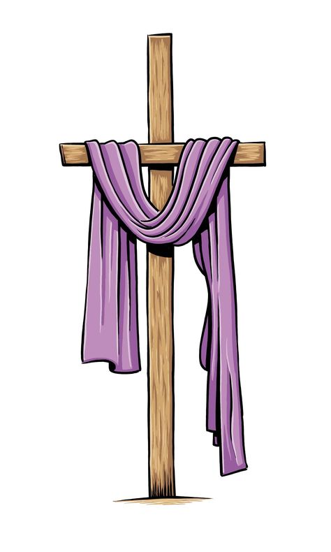 Clipart crosses draped with cloth. Cross With Cloth Drape, Christian Easter Art, Cross Clipart, Cross Drawing, Funny Cartoon Memes, Cross Pictures, Easter Clipart, Easter Cross, Easter Art