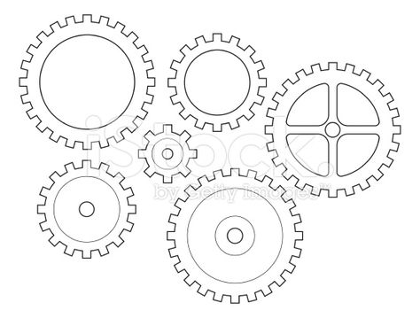 Steampunk Gears Template, Gear Template, Gear Drawing, Compass Clock, Notebook Paper Template, Paper Mechanics, Luxury Bathroom Master Baths, Shadow Silhouette, Steampunk Gears