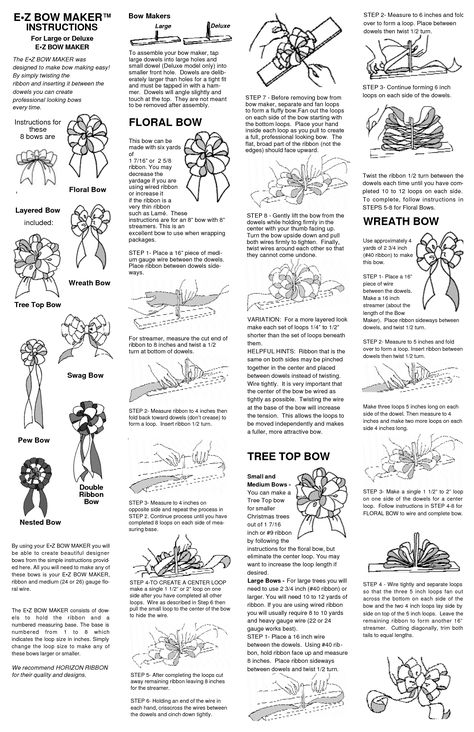 E Z Bow Maker Instructions, Ez Bow Maker Tutorial, Ez Bow Maker, Diy Christmas Craft Ideas, Hair Bow Instructions, Bow Making Tutorials, Bow Maker, Homemade Bows, Bow Diy