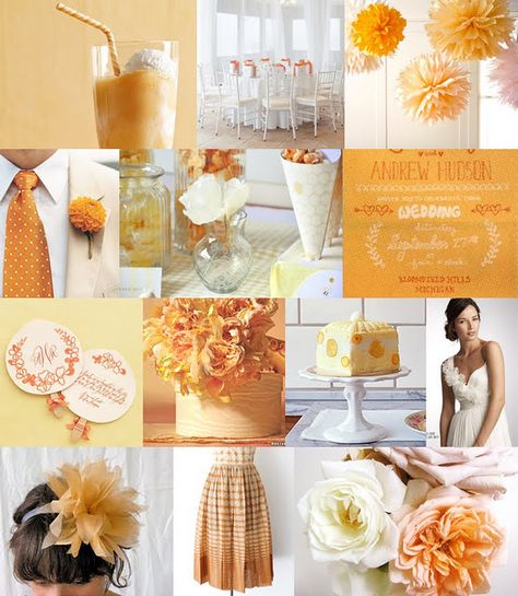 orange mango smoothies sound wonderful for an may wedding!!!! Fuschia Wedding, Mustard Wedding, Orange Wedding Themes, Citrine Wedding, Orange Color Palettes, Camp Wedding, Tennessee Wedding, Wedding Inspiration Board, Orange Wedding