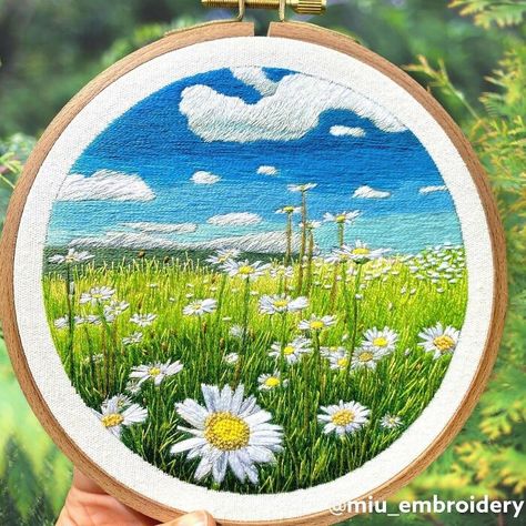 A Sunday Afternoon, 6” Hoop Diy Embroidery Patterns, Embroidery Videos, Hand Embroidery Projects, Thread Painting, 자수 디자인, Hand Embroidery Art, Sunday Afternoon, Flower Embroidery Designs, Embroidery Hoop Art