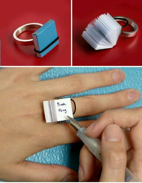 Book Rings, Mini Things, Funky Fashion, Cute Rings, Bijoux Diy, Cute Jewelry, Minion, Sake, Ring Designs