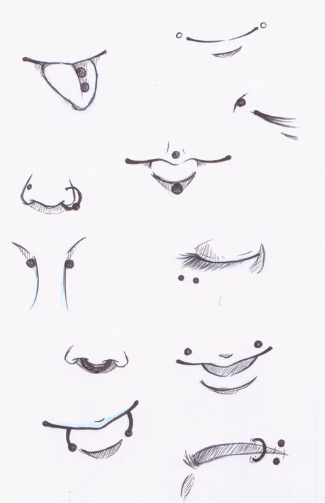 .piercing refereneces Ear Piercings Drawing Reference, Magic Markings On Skin Drawing, Imp Drawing Base, Blindfold Drawing Reference, Piercing Art Drawing, How To Draw Braces On Teeth, Earrings Drawing Reference, Slasher Oc Character Design, Weird Stuff To Draw