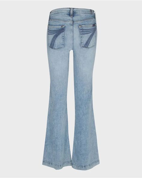 Dojo in Camrose | 7 For All Mankind 7s Jeans, Wide Leg Flare Jeans, Denim For Women, Designer Jeans For Women, Romantic Blouses, College Fits, Designer Denim, Boys Bottoms, Boy Tees